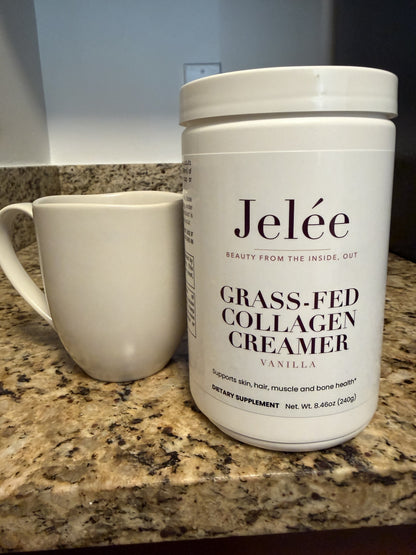 Jelée Collagen Creamer with morning coffee
