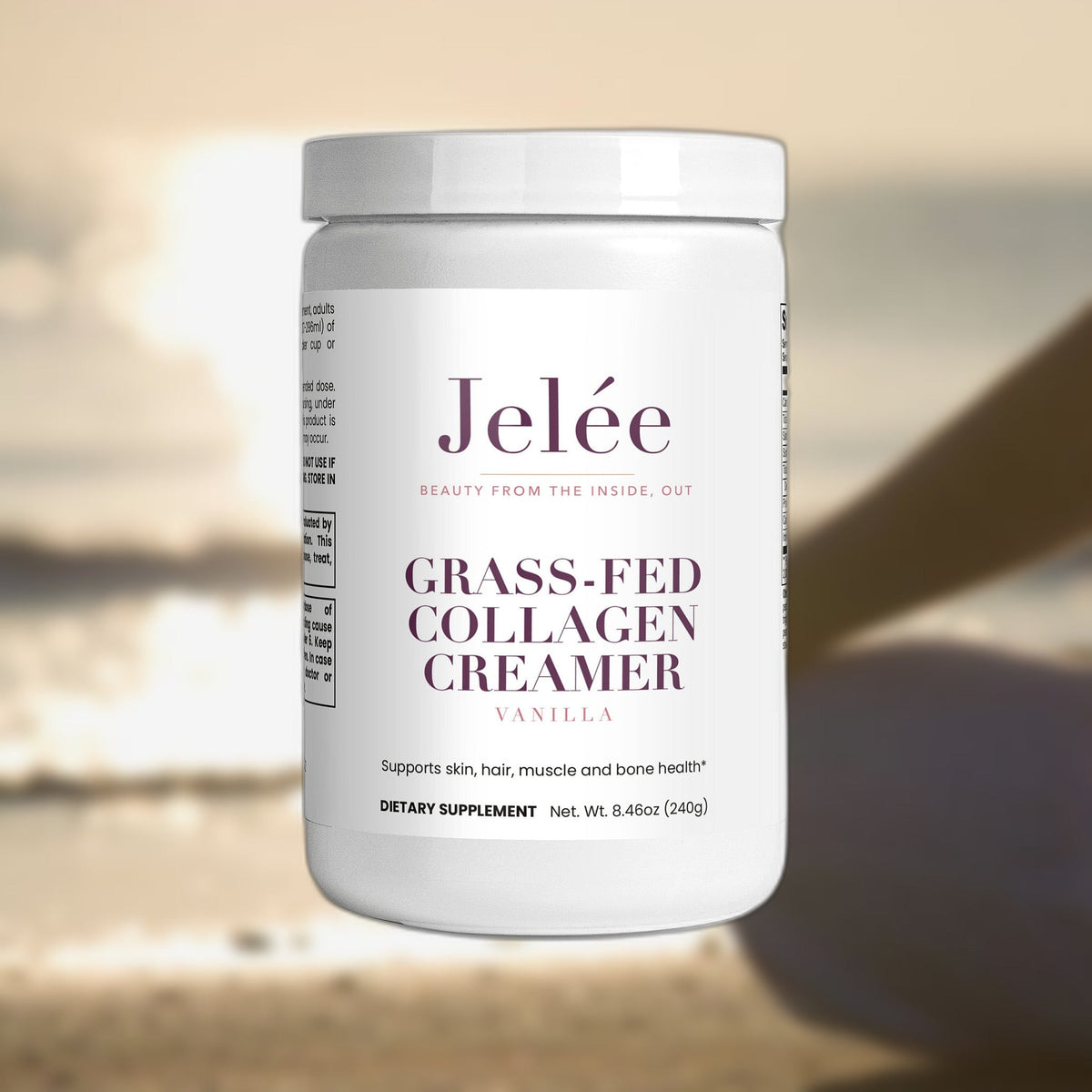 Jelée Grass-Fed Collagen Creamer — Vanilla, 240g jar